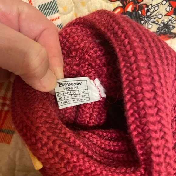 BearPaw Berry Knit Boots NWT SZ 10 - Picture 5 of 6